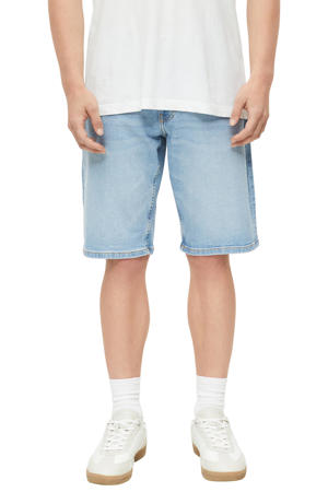 straight short light blue denim
