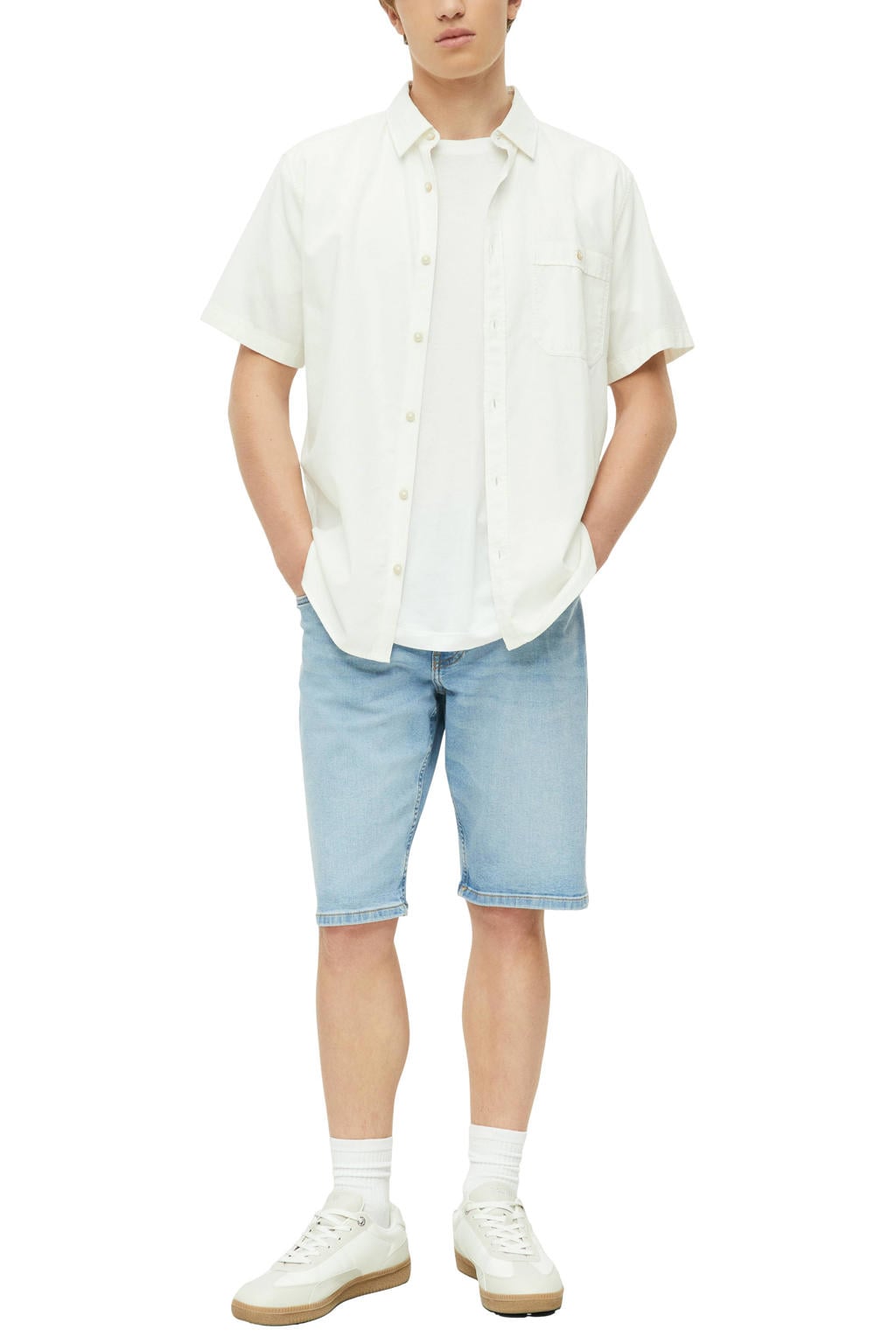 s.Oliver straight short light blue denim