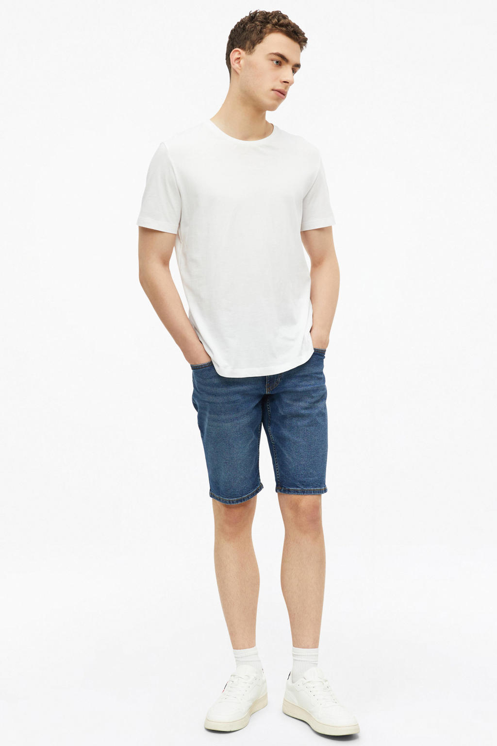 s.Oliver straight short dark blue denim