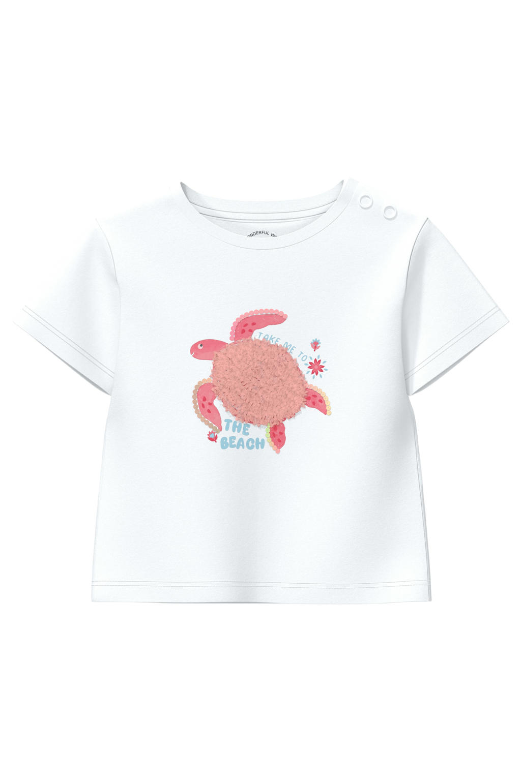 Witte meisjes s.Oliver T-shirt van katoen met printopdruk, korte mouwen en ronde hals