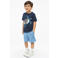 s.Oliver T-shirt met pailletten donkerblauw