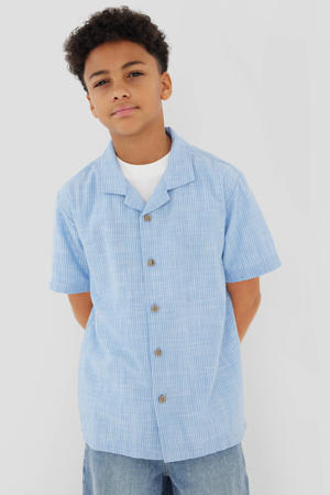 gestreept casual overhemd blauw