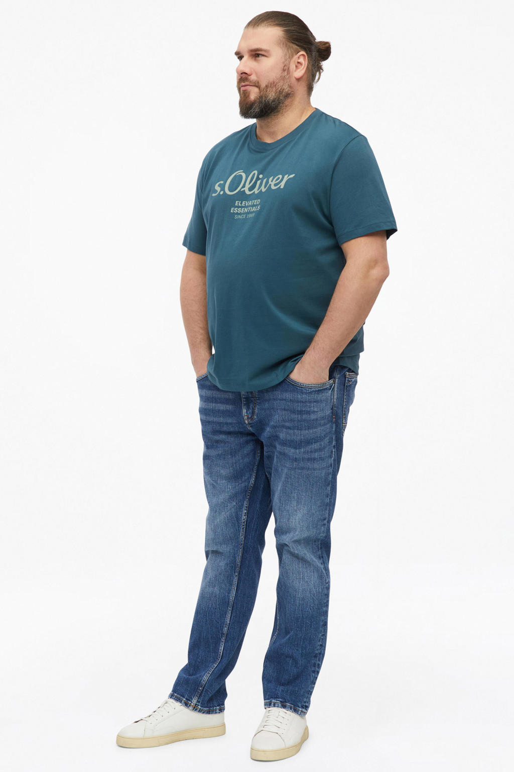 s.Oliver Big Size regular T-shirt petrol