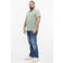 s.Oliver Big Size regular polo grijsgroen