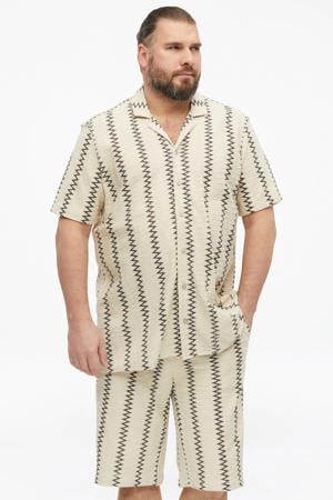 regular casual overhemd beige