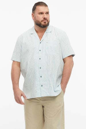 viscose regular fit overhemd Plus Size - lichtblauw