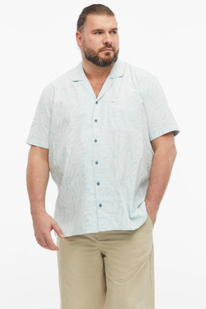 viscose regular fit overhemd Plus Size - lichtblauw