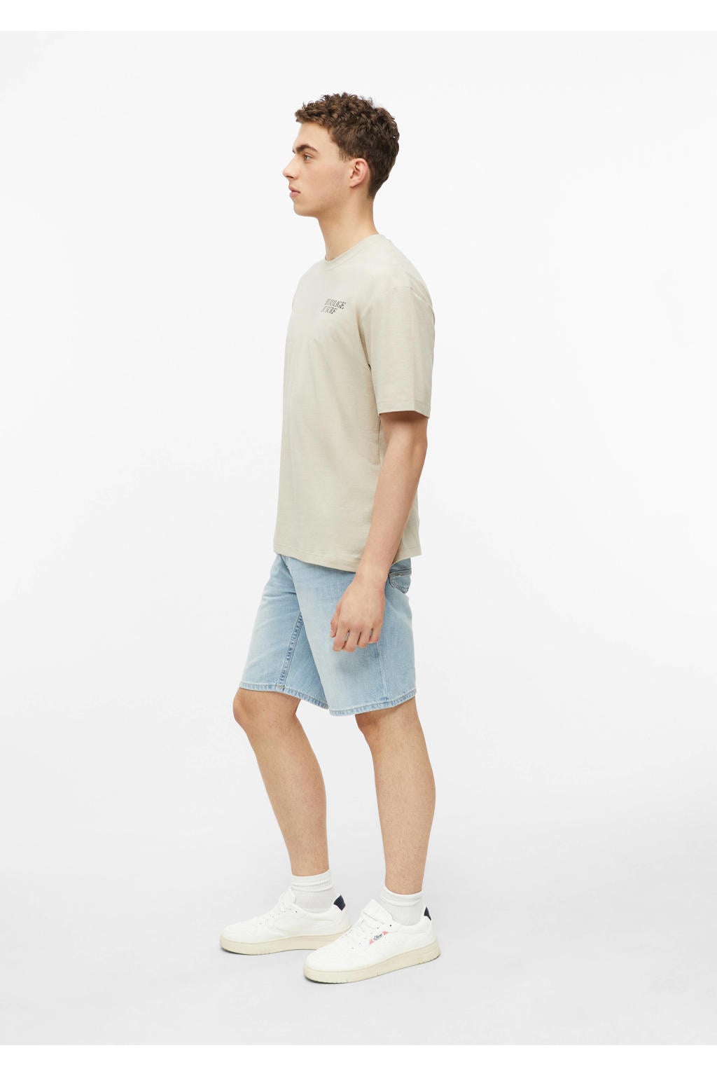 s.Oliver regular T-shirt met backprint beige