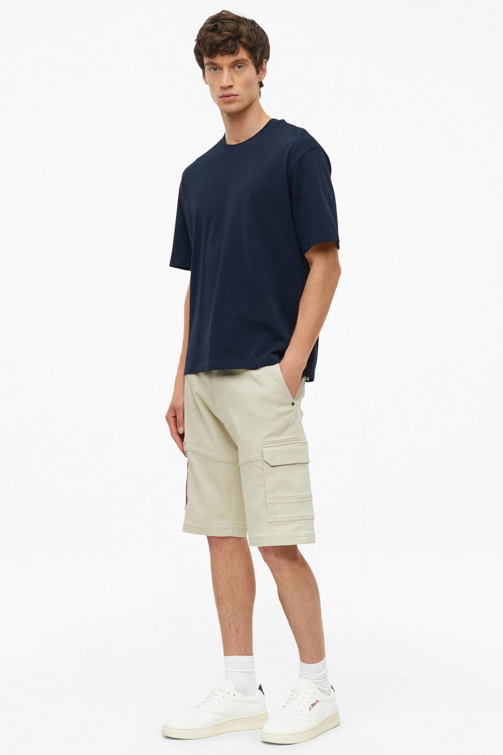 s.Oliver regular T-shirt donkerblauw