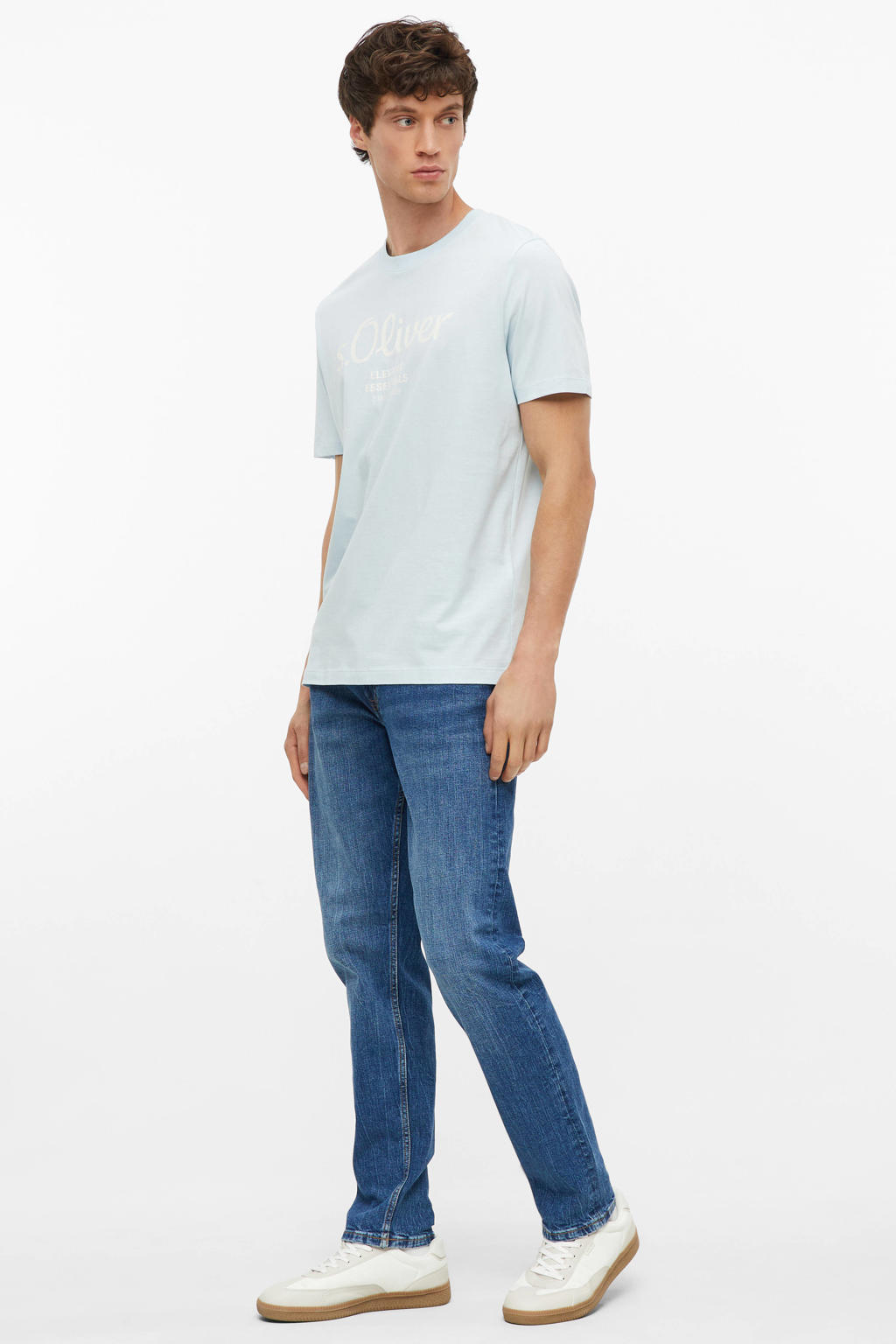 s.Oliver regular T-shirt lichtblauw