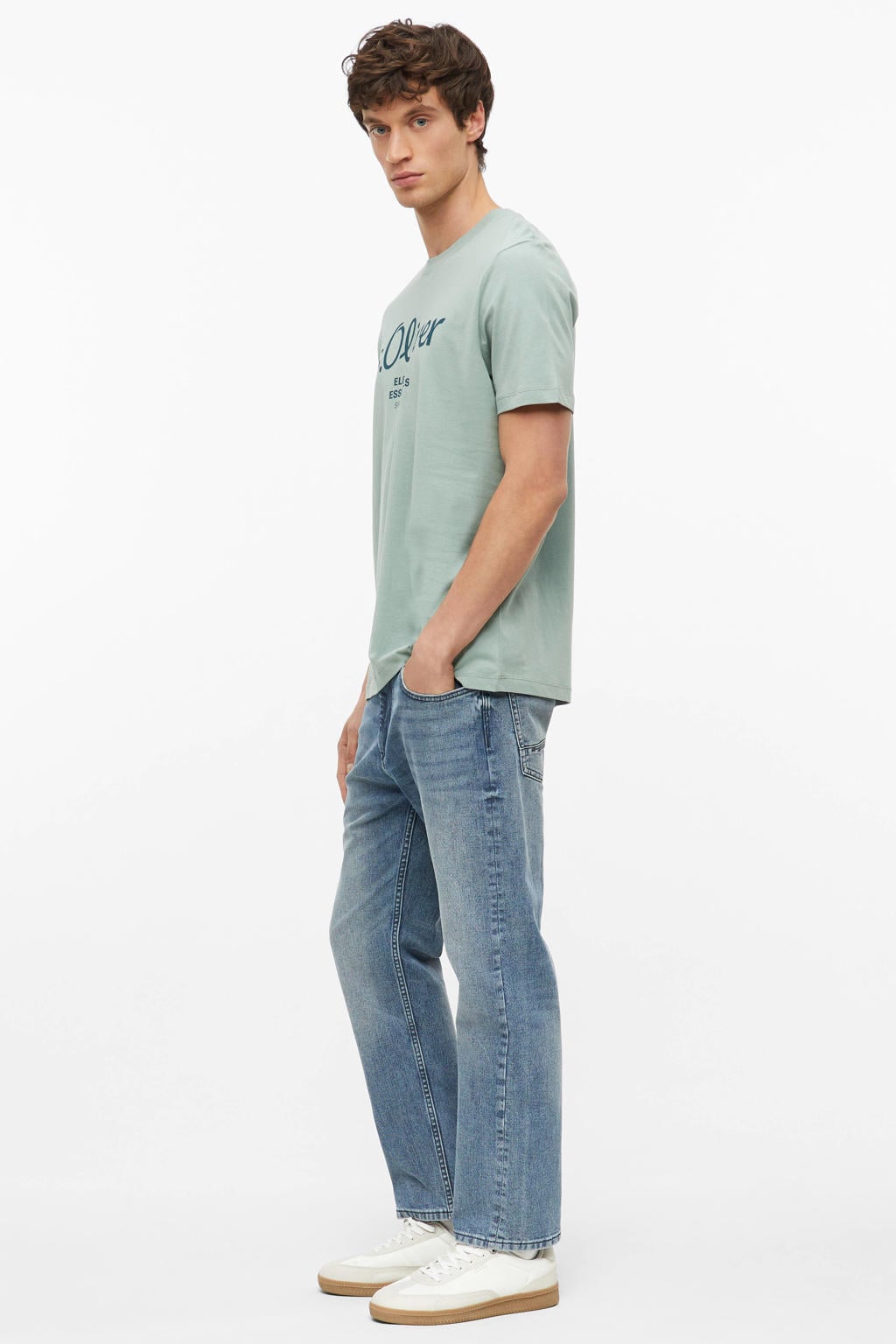s.Oliver regular T-shirt lichtgroen