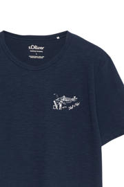 thumbnail: s.Oliver regular fit T-shirt met ronde hals - marine