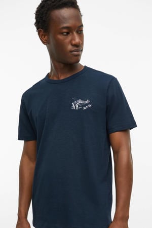 regular fit T-shirt met ronde hals - marine