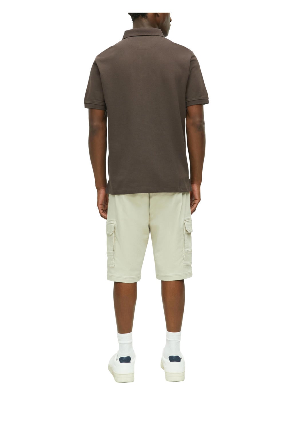 s.Oliver regular polo donkerbruin