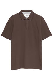 thumbnail: Donkerblauwe heren s.Oliver regular polo van katoen met effen, korte mouwen, knoopsluiting en pique