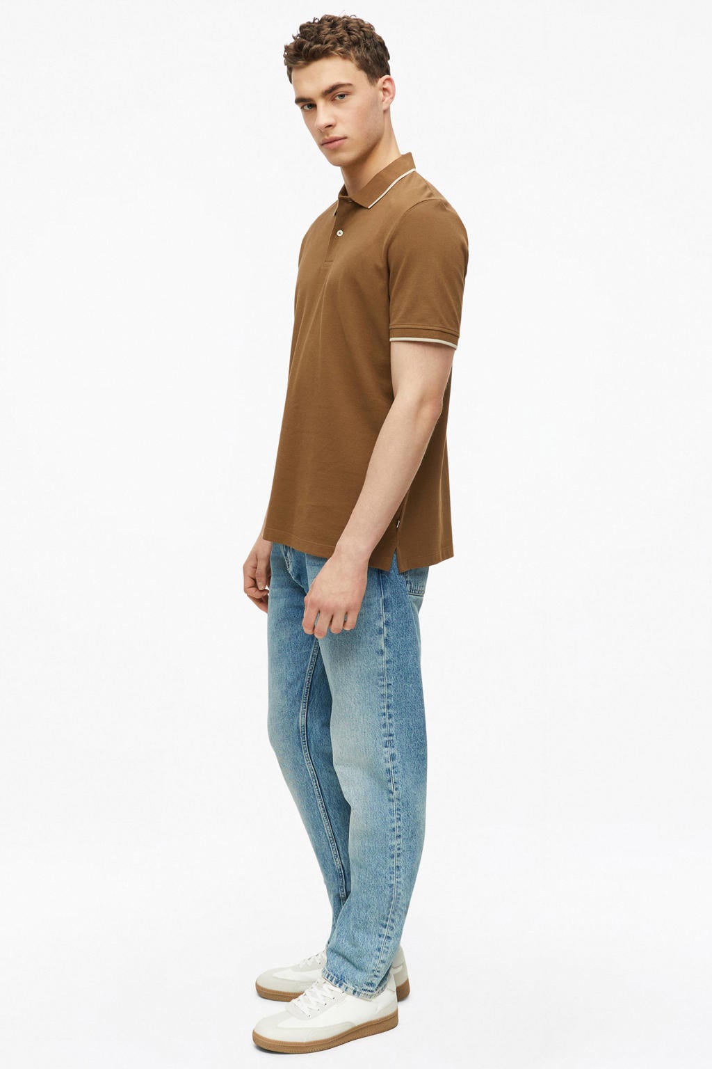 s.Oliver regular polo bruin