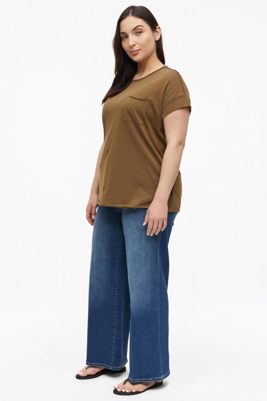 s.Oliver Curve top bruin