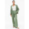 s.Oliver BLACK LABEL straight high waist broek met linnen groen