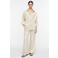 comma straight high waist broek beige