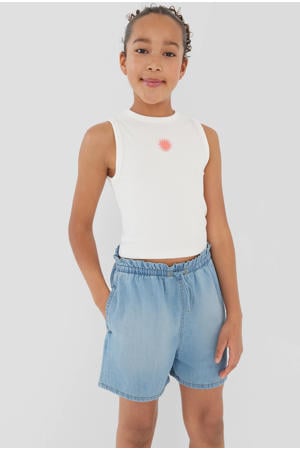 short light blue denim