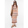 comma gestreepte midi jurk multi