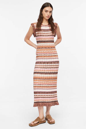 gestreepte midi jurk multi
