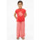 s.Oliver wide leg high waist gestreepte casual broek roze