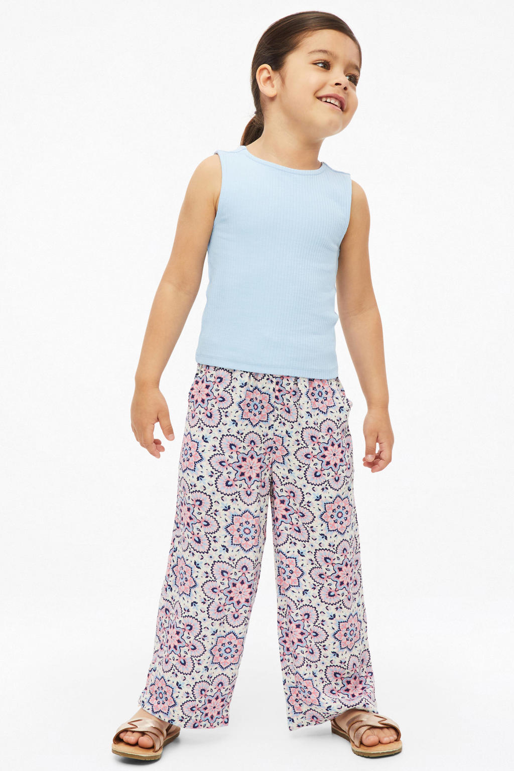 s.Oliver wide leg high waist casual broek ecru