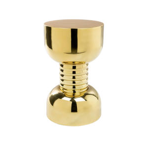 Gonna Make You Sweat Metal Bijzettafel/ kruk Rond 29 cm Goud