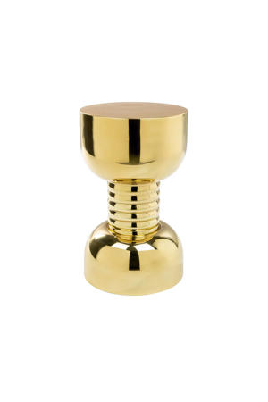 Gonna Make You Sweat Metal Bijzettafel/ kruk Rond 29 cm Goud