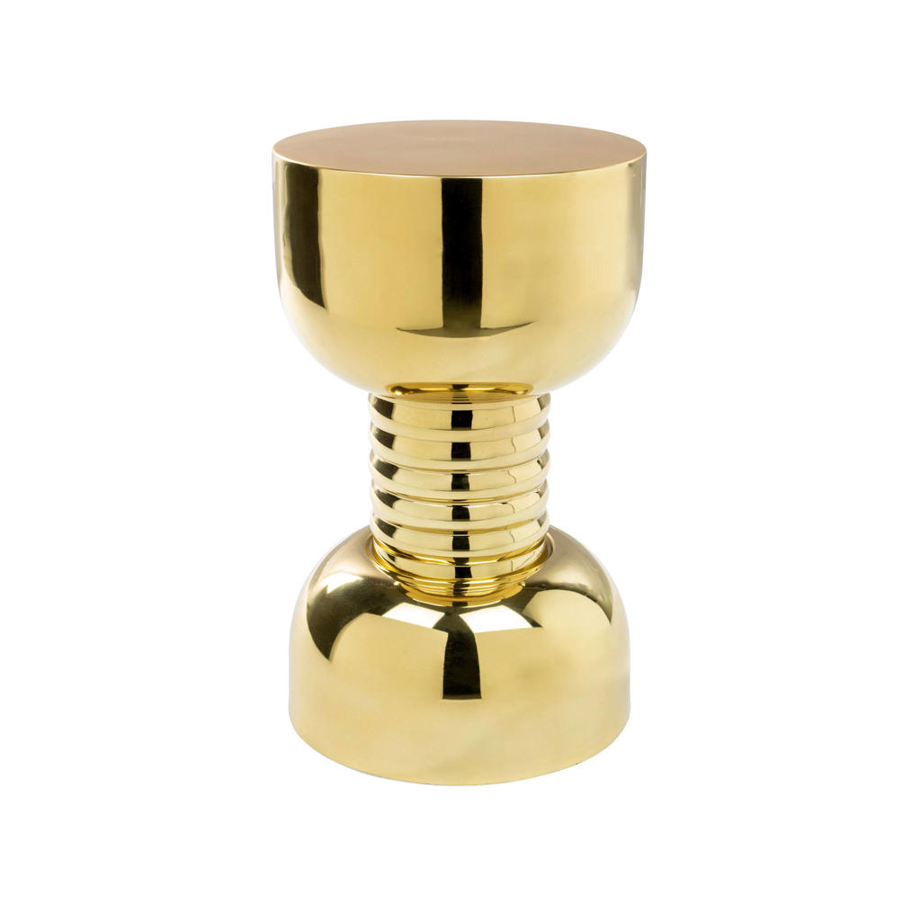 Bold Monkey Gonna Make You Sweat Metal Bijzettafel/ kruk Rond 29 cm Goud