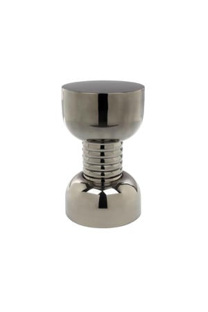Gonna Make You Sweat Metal Bijzettafel/ kruk Rond 29 cm Zilver