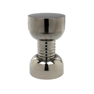 Gonna Make You Sweat Metal Bijzettafel/ kruk Rond 29 cm Zilver