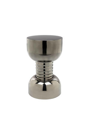 Gonna Make You Sweat Metal Bijzettafel/ kruk Rond 29 cm Zilver