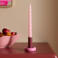 NOUS Living Hester kandelaar 8,5x7,5 cm - bordeaux/roze