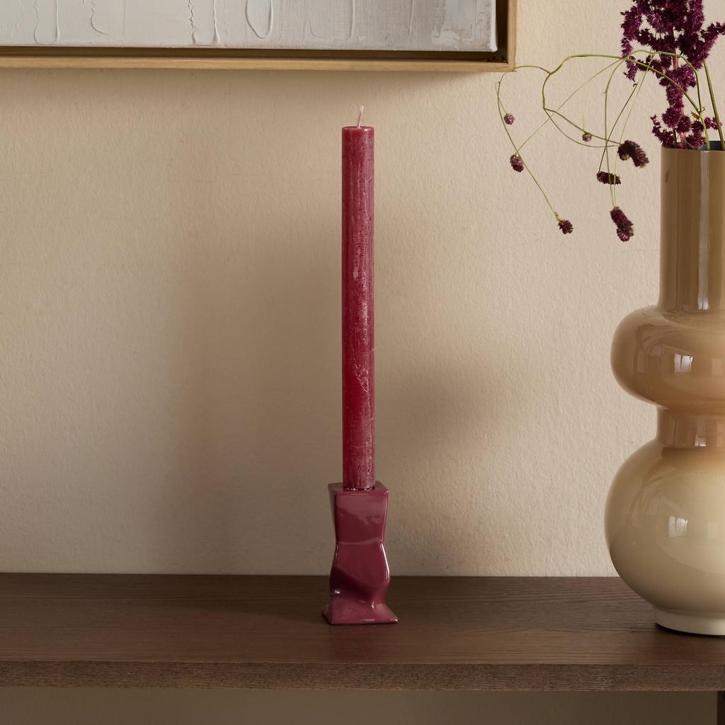 NOUS Living kandelaar Hailey 9x5 cm - donkerrood/roze