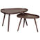 WOOOD WOOOD Nissa Bijzettafels - Walnoot - Set van 2 - 39x71x52