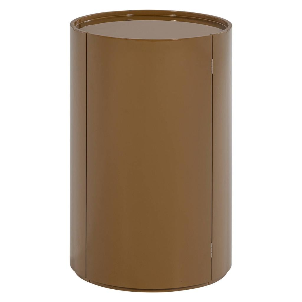 WOOOD WOOOD Sera Ronde Kast 72xØ45 cm - Hout - Hoogglans Honinggeel
