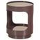 WOOOD WOOOD Sero Bijzettafel - Metaal/Glas - Bruin - 45x37x37