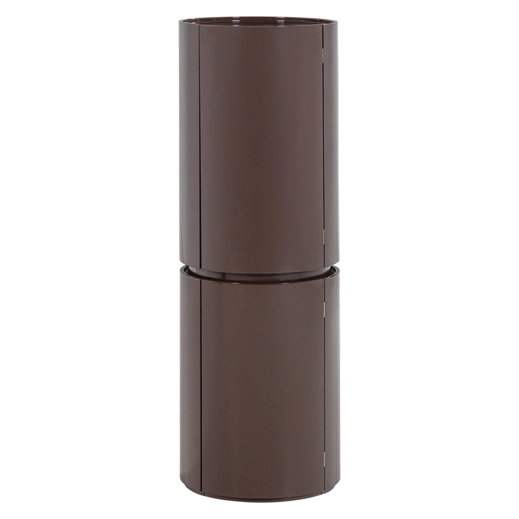 WOOOD WOOOD Sera Ronde Kast 135xØ45 cm - Hout - Hoogglans Donkerbruin