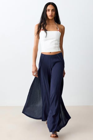 casual broek donkerblauw