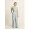Expresso wide leg high waist pantalon lichtblauw