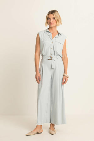 travelstof broek lichtblauw