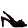 Manfield fluwelen slingback pumps met hak - bordeaux