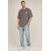 Kultivate oversized T-shirt met backprint - donkergrijs