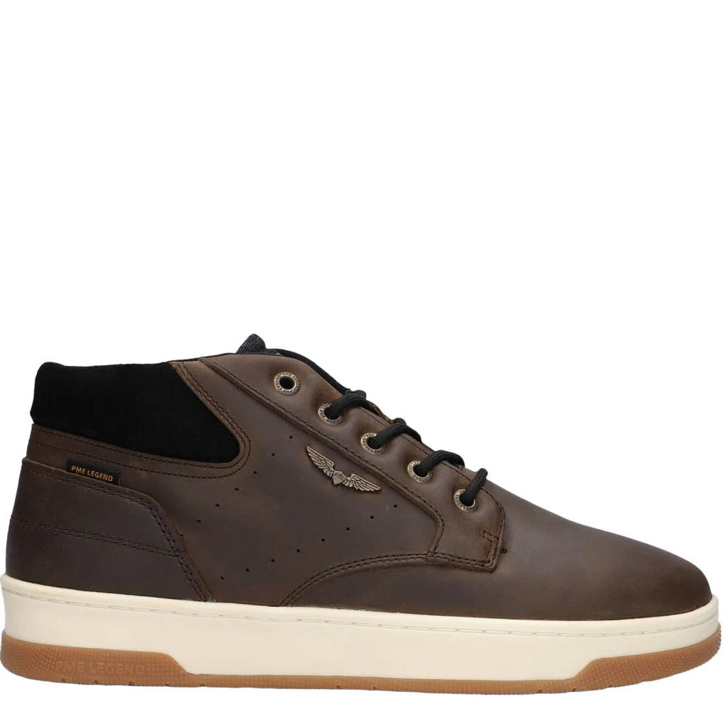 Zwart en bruine heren PME Legend van 80% leer / 10% suède / 10% textiel met veters