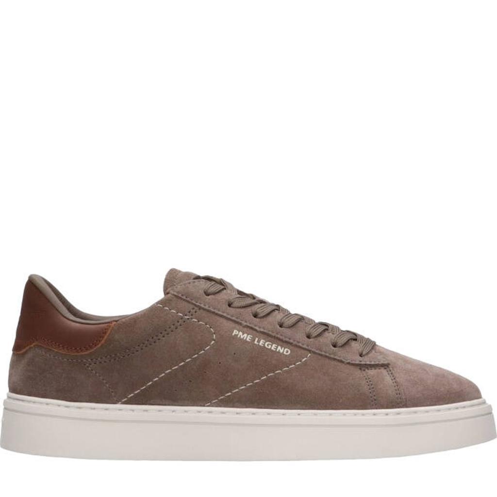 Taupe heren PME Legend CS-10 suède sneakers met logo -