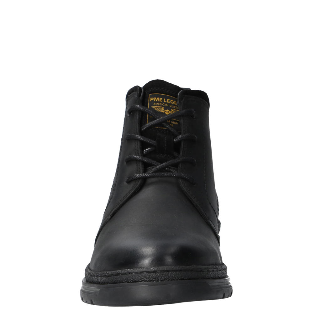 PME Legend Tarmac DB-10 leren veterboots met profielzool - zwart
