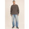 Kultivate katoenen oversized gebreide trui met backprint - grijs