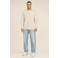 Kultivate relaxed fit sweater met backprint - summer sand